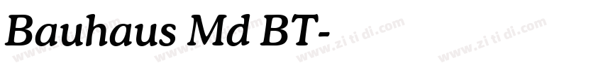 Bauhaus Md BT字体转换